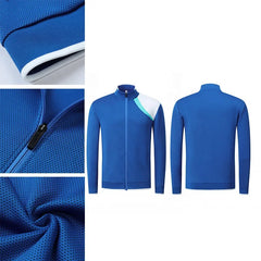 Custom Sublimated Printing Football Zip Jacket Shirt Wear Uniform Team Jersey Set Soccer Training Tracksuit