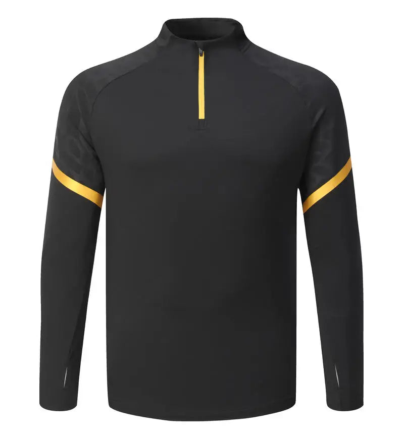 Unisex Quick Dry Soccer Tracksuit Jacket with Full Zip Custom Sport Training Set OEM Service Printed Name Team for Football Wear