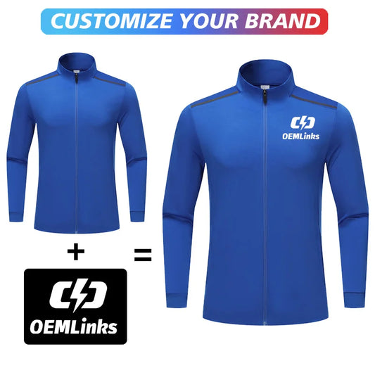 Unisex Quick Dry Full Zip Sport Training Set Custom OEM Soccer Tracksuit Jacket with Name Inscription Club Team Football Jacket
