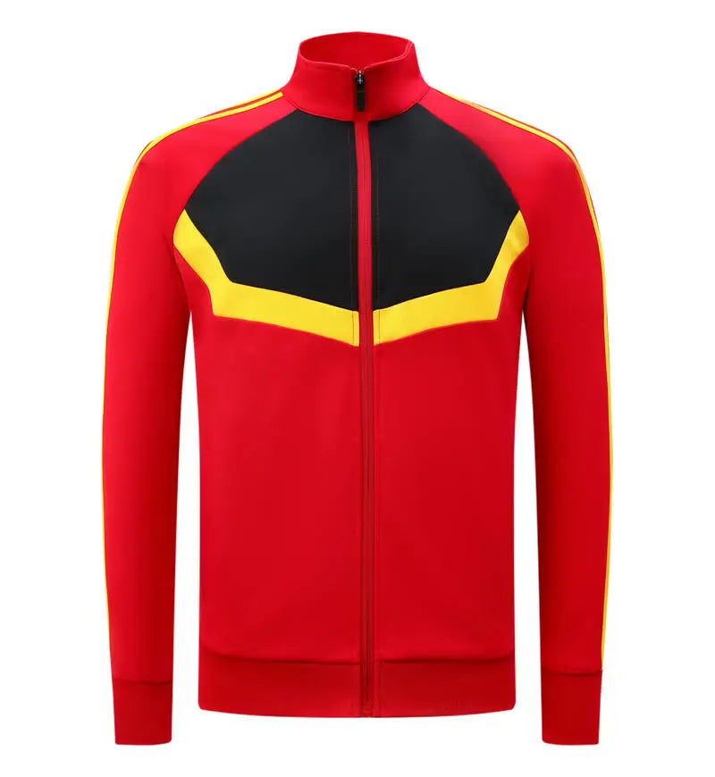 Unisex Quick Dry Soccer Wear Custom Full Zip Training Set with Name Inscription Includes Jacket Football Players' TrainingGear