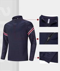 Factory Wholesale Football Jersey Comfortable Breathable Half-zip Jacket Hot Sale Men's Team Soccer Tracksuit Custom