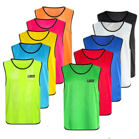 Top Quality Custom Quick Dry Soccer Training Vest Football Pinnies Polyester Football Vest Mesh Training Soccer Vest Soccer Bibs
