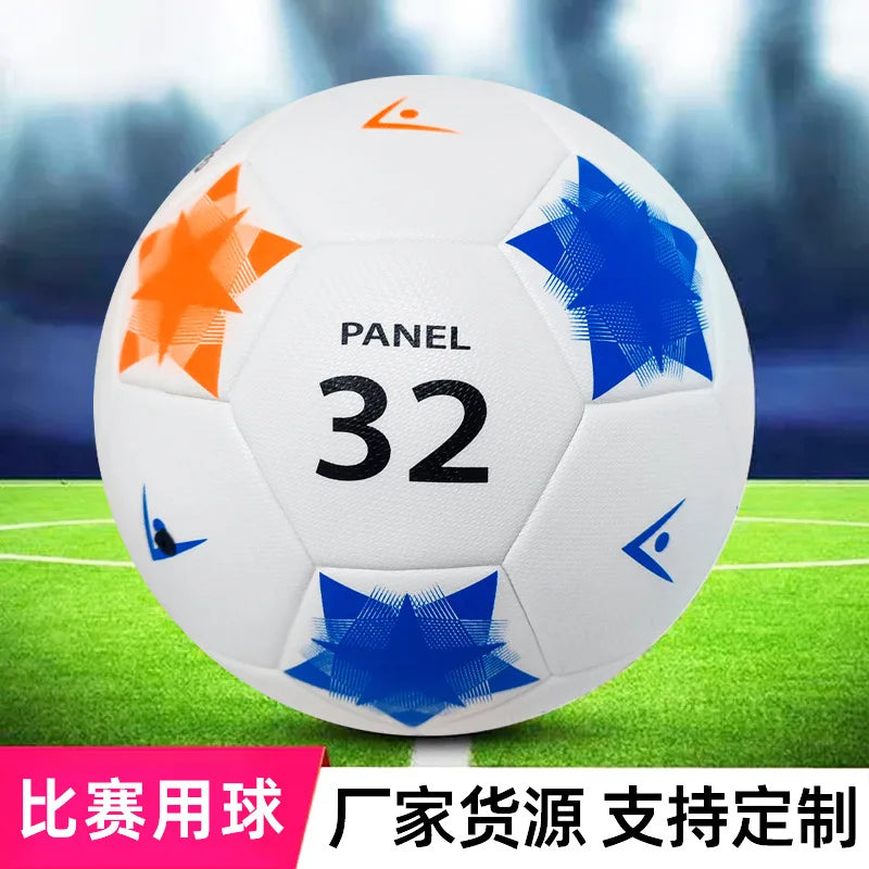 Custom Professional Competition No. 5 Soccer Ball Adult Youth PVC Hot Bonding Football Wear-Resistant Waterproof Material