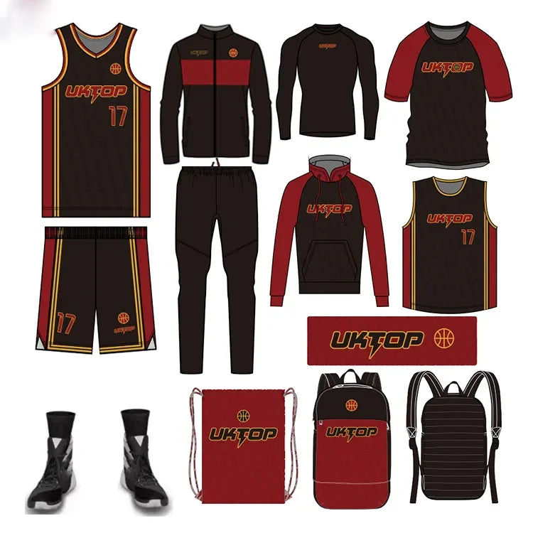 Wholesale Custom Sublimation Basketball Jersey Low MOQ Team Set Suit Basketball Wear Shirts and Shorts Basketball Uniforms