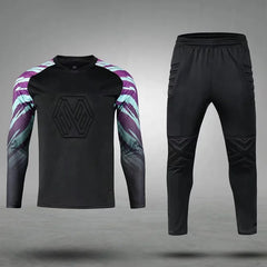 Factory Low Price Men and Women Long Sleeve Green Soccer Jersey Goalkeeper Long Sleeve Set Blank Football Uniform Wear