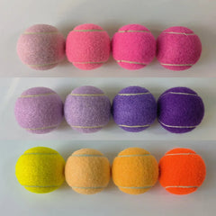 Professional Training Macaron Tennis Balls Colorful High Elasticity PET Play Balls 1.2m/1.47m Bounce Height Portable for Sports