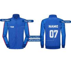 Custom Soccer Tracksuit Jacket Sport Training Zip Tracksuit Quick Dry Unisex Set Football Jacket Football Wear Full Zip