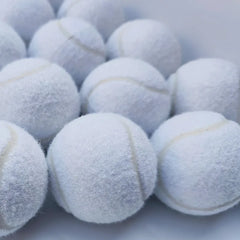 White Beginner Tennis Balls Professional High Elasticity Durable Portable Synthetic Wool & Natural Rubber 2.5" 1.45m Bounce