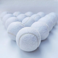 White Beginner Tennis Balls Professional High Elasticity Durable Portable Synthetic Wool & Natural Rubber 2.5" 1.45m Bounce