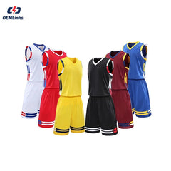 Factory Wholesale High Quality 100% Polyester Basketball Vest  Quick Dry Girls Basketball Jersey Design Uniform