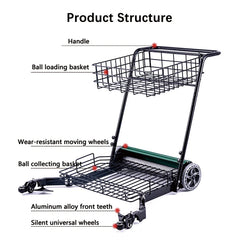 Collect Tennis Ball Collector Tennis Ball Picker Tennis Ball Cart with Wheels