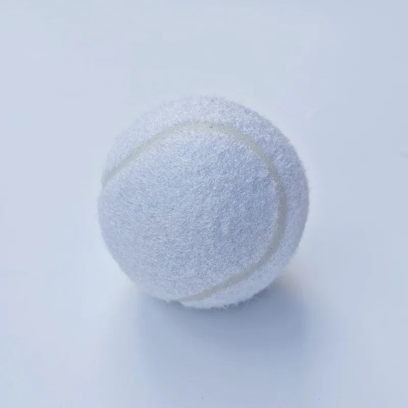 White Beginner Tennis Balls Professional High Elasticity Durable Portable Synthetic Wool & Natural Rubber 2.5" 1.45m Bounce