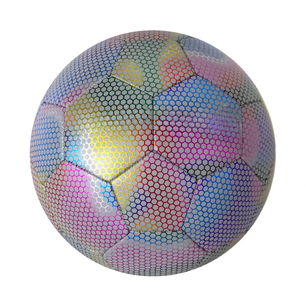 Children's Size 5 Luminous Reflective Soccer Ball Machine Sewn PU School Personality Football for Young Players
