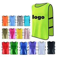 Factory Wholesale Custom 100% Polyester Youth Adult Kids Football Mesh Bibs Soccer Sports Training Vest