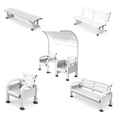 Factory Custom White Tennis Court Chair Tennis Court Benches Tennis Outdoor Equipment