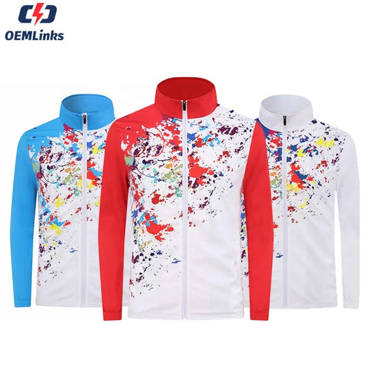 Unisex Quick Dry Soccer Tracksuit Jacket Custom Full Zip Football Wear with OEM Service Including Name Printing Team Inclusion