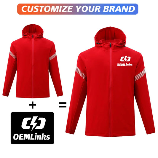 Unisex Quick Dry Soccer Tracksuit Custom Full Zip Jacket for Sport Training OEM Service with Name Printing for Football Teams