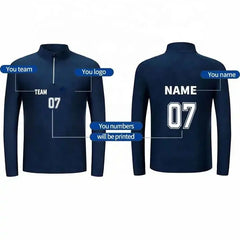Good Quality Team Sport Long Sleeve Half Zipper With Cap Training Clothing Uniform Men's Soccer Jackets Tracksuit Unifo