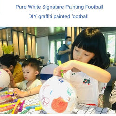 Pure White PVC Football No.2/3/4/5 Inflatable DIY Painting Material Package Graffiti Children's Signature Blank Toy Soccer