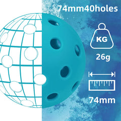 Custom Usapa Competition 40 Holes Outdoor Pickleball Balls