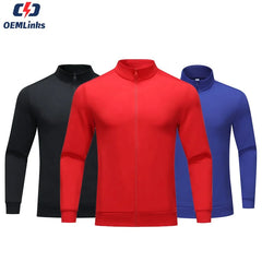 Custom Unisex Quick Dry Zip Tracksuit Full Jacket for Soccer Training Football Wear Sport Jacket