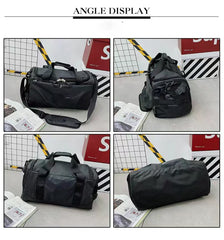 Wholesale Custom Large Fold Sport Gym Wet and Dry Bag Women Men Waterproof Shoe Duffel Travel Bag Duffle Bag