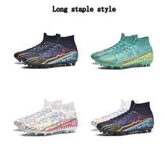 Hot Sale 2023 Soccer Boots Men Soccer Shoes Anti Training Outdoor Football Boots High Ankle Shoes