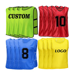 Custom Breathable Soccer Training Vest Football Pinnies Polyester Football Vest Mesh Training Soccer Vest Soccer Bibs