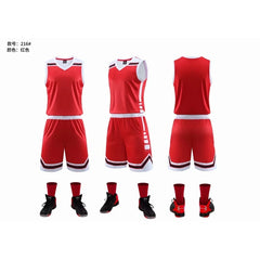 Sublimation Sky Blue Red Color Short Sleeve Basketball Jersey Uniform Set Design