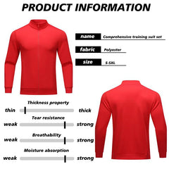 Custom Unisex Quick Dry Zip Tracksuit Full Jacket for Soccer Training Football Wear Sport Jacket