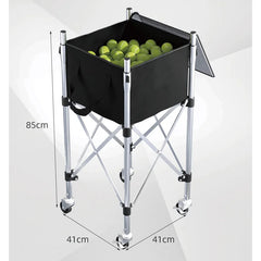 Tennis Hoppers Tennis Ball Hopper Foldable Tennis Ball Cart with Wheels