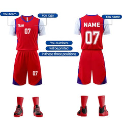 Sublimation Basketball Clothes T Shirt Vests Team Fashion Design Custom Basketball Jersey