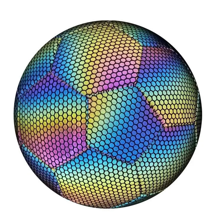 "Glowing Orange PVC Soccer Ball Size 5 Luminous Fluorescent Cool Luminous Training Football Machine Sewing"