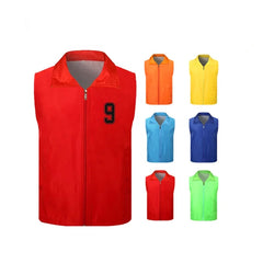 High Quality Custom Factory Football Training Bibs Soccer Vest High Visibility Clothing for Volunteers and Workers With Zipper