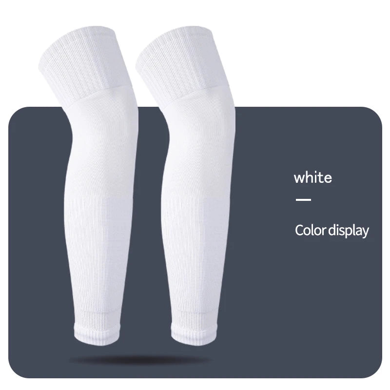 High Quality Custom logo Wholesale Football Footless Socks Football Calf Compression Sleeves Football Leg Soccer Sock Sleeves