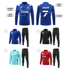 2023 Newest Design Thai Quality Custom Soccer Tracksuit Skinny Pants Wholesaler Football Tracksuit Club Soccer Jacket