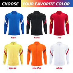 Unisex Quick Dry Soccer Tracksuit Jacket Custom Full Zip Sport Training Set OEM Service for Football Includes Name Inscription