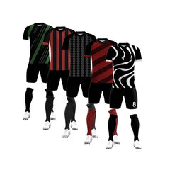 Soccer Wear Men Uniforms Sublimation Jersey Soccer Football Shirt Shorts 100% Polyester Uniform Sets Custom Sublimation