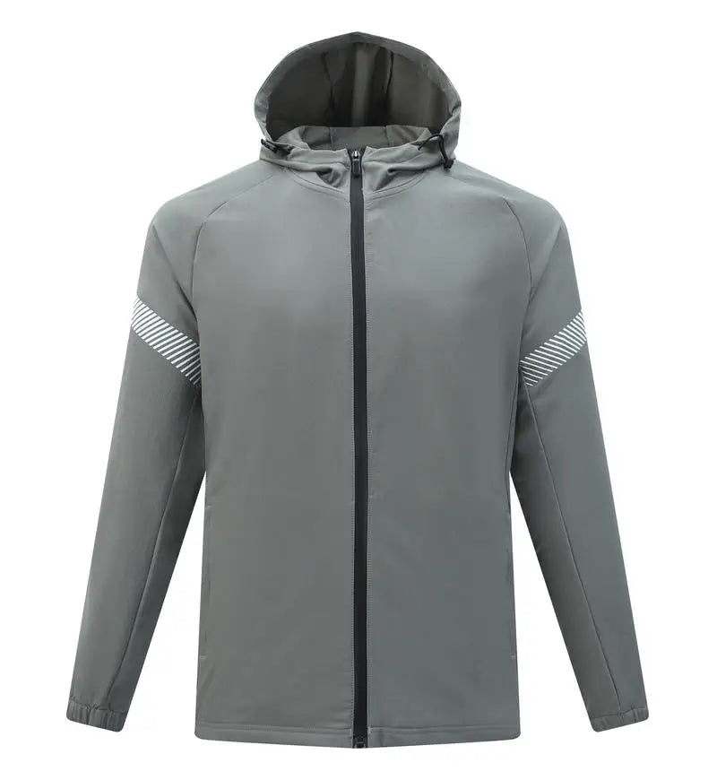 Unisex Quick Dry Soccer Tracksuit Custom Full Zip Jacket for Sport Training OEM Service with Name Printing for Football Teams