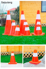 Wholesale Road Bucket Reflective  Block Facilities Safety Warning square Rubber Traffic Cone