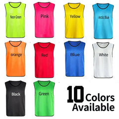 Hot Sale Custom Breathable Soccer Training Vest Football Pinnies Polyester Football Vest Mesh Training Soccer Vest Soccer Bibs