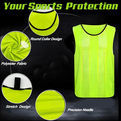 Hot Sale Custom Breathable Soccer Training Vest Football Pinnies Polyester Football Vest Mesh Training Soccer Vest Soccer Bibs
