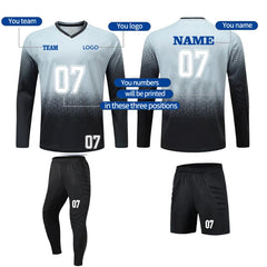 Custom Football Jerseys Goalkeeper Jersey Men Long Sleeve Football Uniform Training Suits Sponge Protection