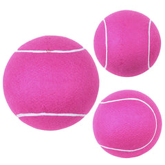24cm Pink Tennis Ball Durable 9.5\" Pet Bite Toy Fabric Rubber Material Signature Balls for Sports Training Portable for