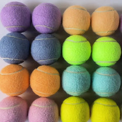 Professional Training Macaron Tennis Balls Colorful High Elasticity PET Play Balls 1.2m/1.47m Bounce Height Portable for Sports