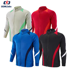 Custom Unisex Quick Dry Soccer  Football Jacket Quality Top Style Training Zip Tracksuit Set