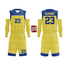 Wholesale Sublimation Printing  Green Yellow Basketball Jersey Uniform Design Red and Logo Training Suit for Men